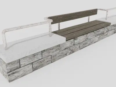 Bench 3D model shop