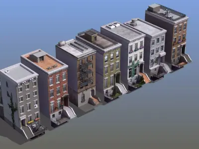 Row Houses 7 3D model