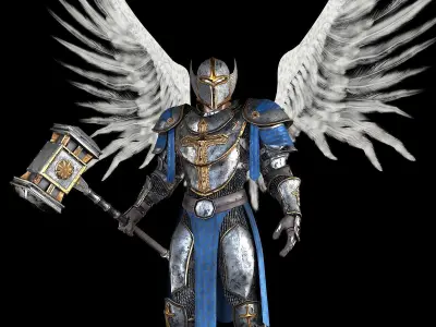 Angel Knight by Fear1ess Low-poly 3D model