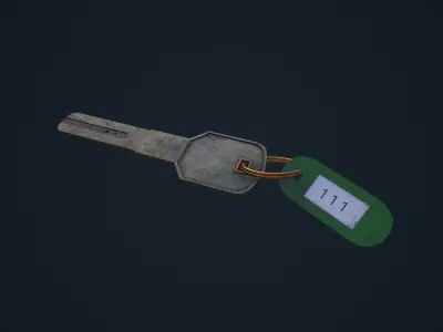 Hotel Key Low-poly 3D model