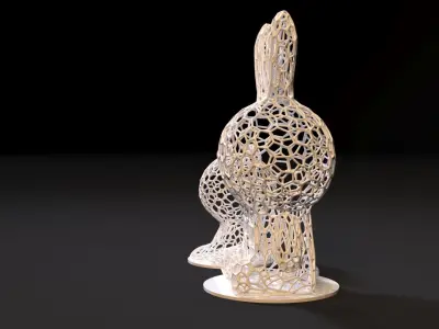 Figurine hare bear 3D print model