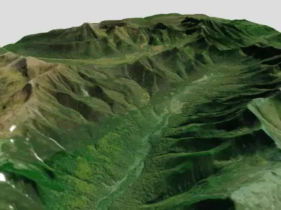 Volcano Bolshaya Ipelka Kamchatka 3D model