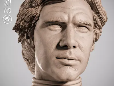  STAR WARS Han Solo Portrait Bust  3D print model