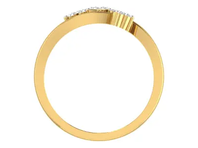 Light Weight Yellow Gold Diamond Ring  -RC RN 1558 3D print model