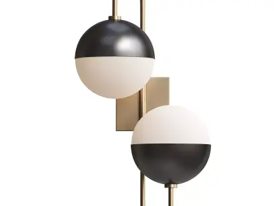  Mid-Century Globe Adjustable Double Swing Arm 3D model