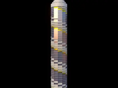 Set of Low Poly Buildings Free low-poly 3D model