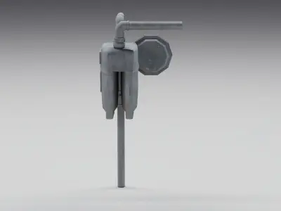 Gas Meter Low-poly 3D model