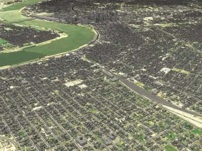 Cityscape New Orleans  Louisiana USA  3D model