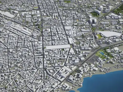 Accra - City 3D Model Low-poly 3D model