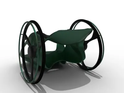 UL-03X Light Wheelchair Concept 3D model