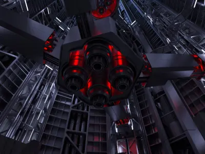  4 Sci-fi Interiors Set 