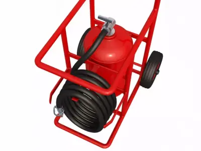 Wheeled Extinguisher 3D model