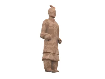 Qin Dynasty Terracotta Army Figurine v1 002 Low-poly 3D model