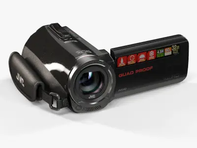 JVC Everio GZ-R70B camcorder Low-poly 3D model