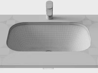 Duravit D-code 0338490000 Built-in Washbasin 3D model