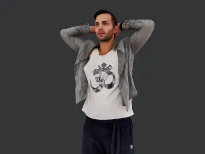 Relaxed Urban Guy - Casual Hands-Behind-Head Pose 3D model