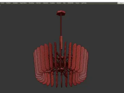 Arteriors Klaus Chandelier Low-poly 3D model