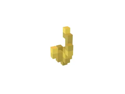 Voxel Grass v1 003 2 Low-poly 3D model