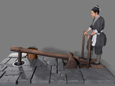 farmer avatar Low-poly 3D model