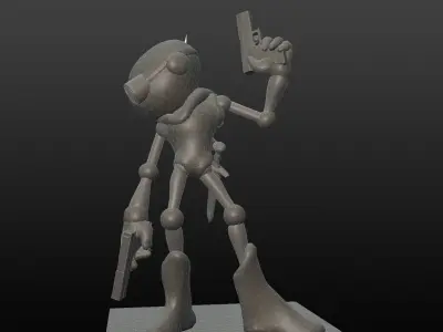 Allround Gamecharacter High Poly Low-poly 3D model