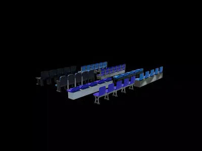 stadium seats set  3D model
