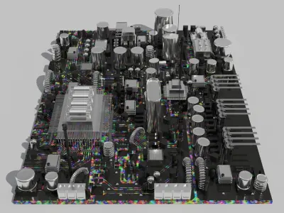 Circuit city multicolors 3D model
