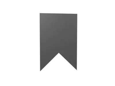 Bookmark Symbol v1 001 Low-poly 3D model