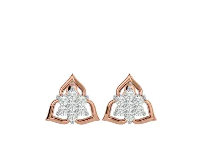 Light Minimalist Diamond Ring Earrings Pendant Set 3D print model