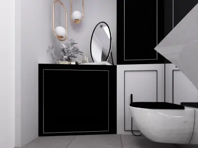 INTERIOR BATHROOM SCENE 3D model