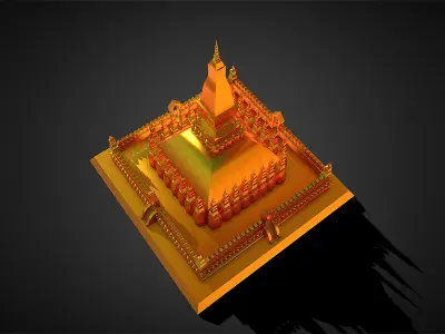 Thad Luang in Vientiane Capital 3D print model