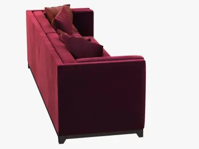 Dom Edizioni albert red velvet sofa 3D model