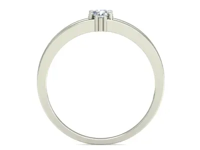 Women Wedding Engagement Two Band Ring 3D print model 2