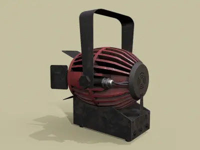 Old hand lantern Low-poly 3D model