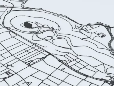 Hobart Road Network and Streets 3D model