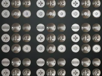 Screw Bundle PBR Seamless Texture