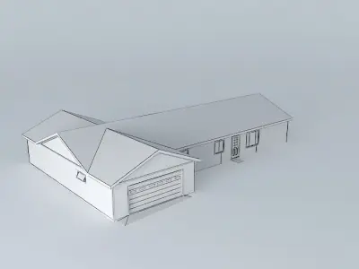 Basic modular house Free 3D model