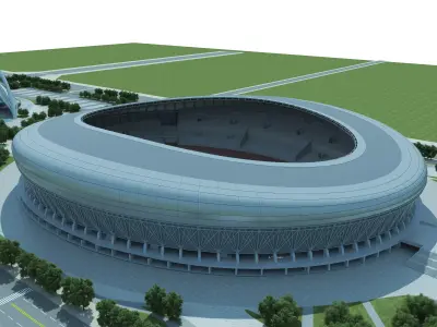 National Stadium Exterior 03 Low-poly 3D model