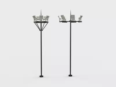 LED street lights 02 3D model