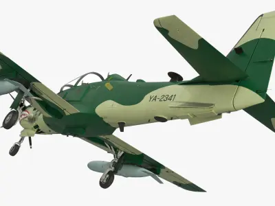 Super Tucano A-29 Plane Camo Green Simplified 