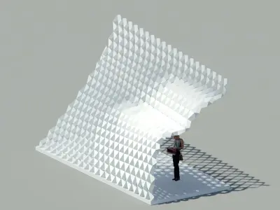 Bus Stop Station Structure Revit 3D model