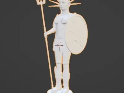 Sun Goddess Inanna Low-poly 3D model