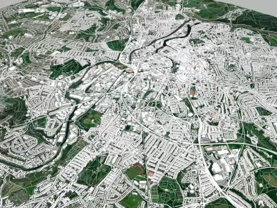 Cityscape Bristol United Kingdom 3D model