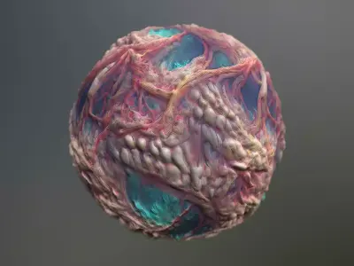 Material Skin Monster 16 Seamless PBR Texture Texture