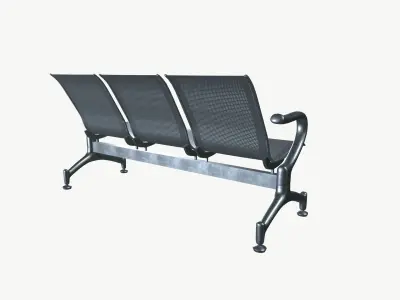 waiting area chair Low-poly 3D model