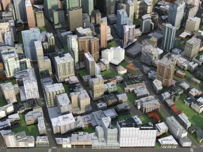 City 78 Low-poly 3D model