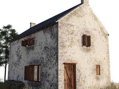 Old Vintage House Low-poly 3D model