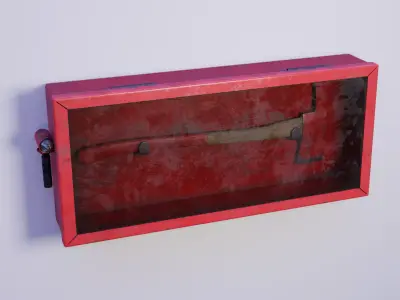 Emergency Axe Box Low-poly 3D model