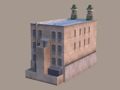 837 Fifth Ave - San Diego Historic Building Low-poly 3D model