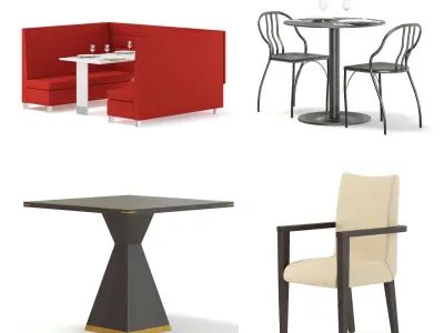 Restaurant Equipment Set 3D model