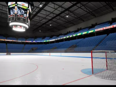 Ice Hockey Stadium Low-poly 3D model
